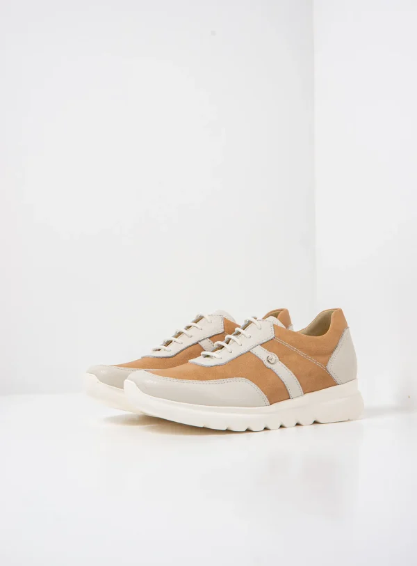 Wolky Sneaker S2F - zand leer Sneakers voor dames