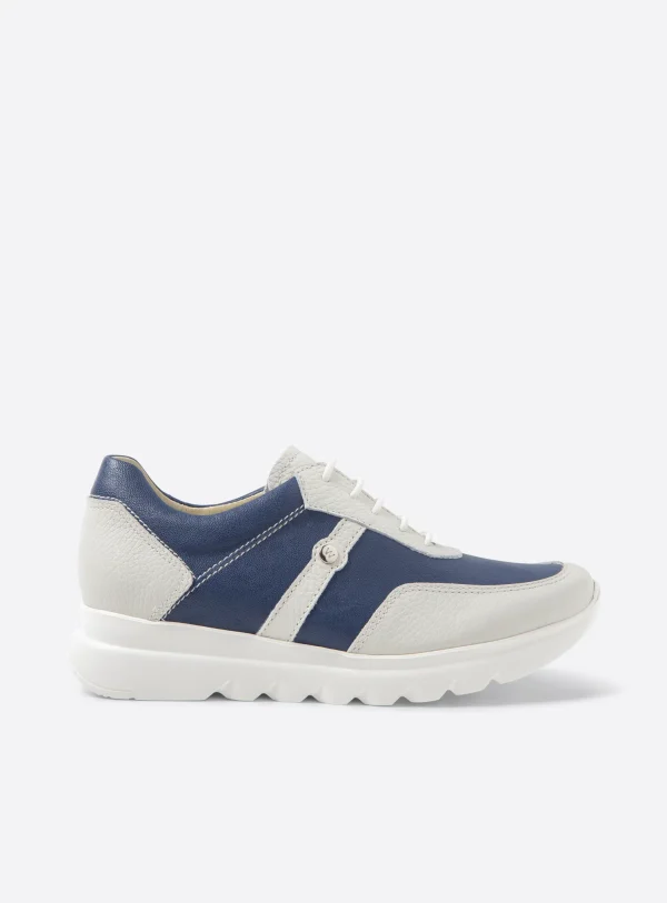 Wolky Sneaker S2F - jeansblauw leer Sneakers voor dames