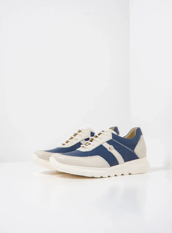 Wolky Sneaker S2F - jeansblauw leer Sneakers voor dames