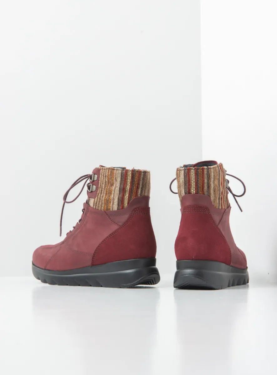 Wolky Veterlaarzen 02135 Grenada HV 12551 bordeauxrood nubuck