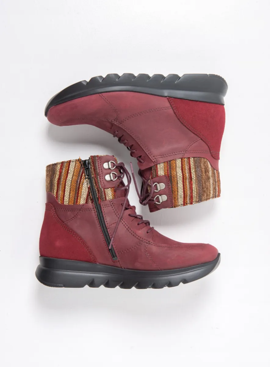 Wolky Veterlaarzen 02135 Grenada HV 12551 bordeauxrood nubuck