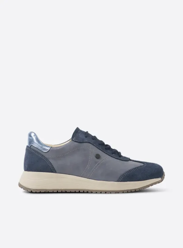 Wolky Daba - blauwgrijs effectleer Sneakers voor dames