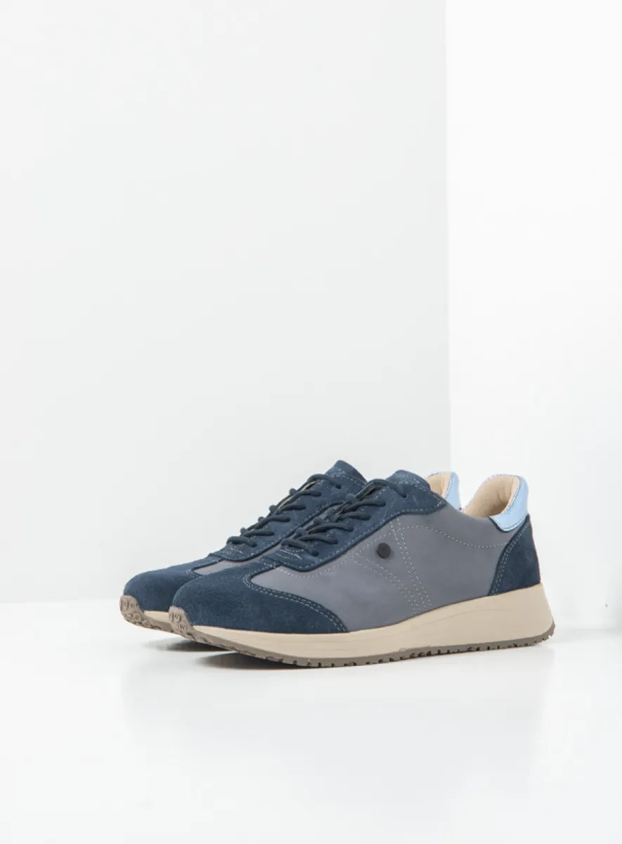 Wolky Daba - blauwgrijs effectleer Dames voor dames