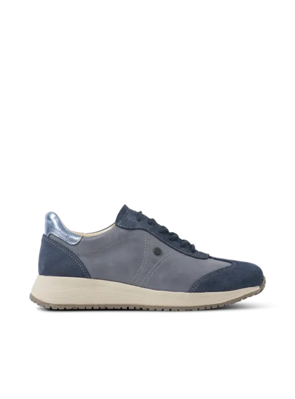 Wolky Daba - blauwgrijs effectleer Sneakers voor dames