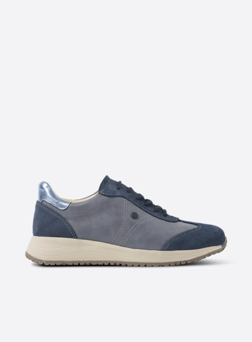 Wolky Daba - blauwgrijs effectleer Dames voor dames