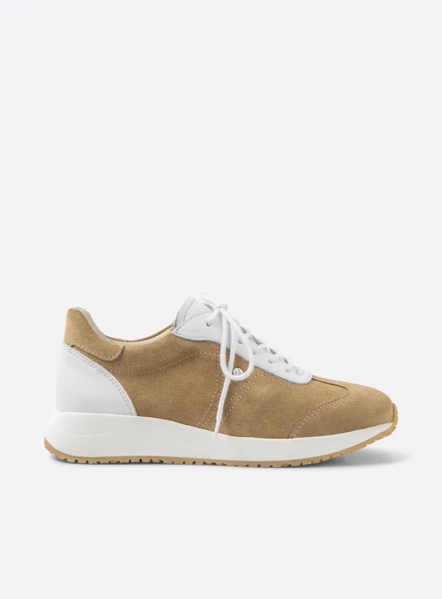 Wolky Daba - beige suede Sneakers voor dames