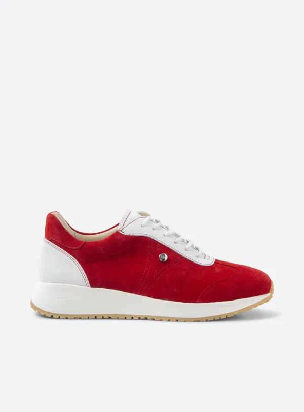 Wolky Daba - rood suede Sneakers voor dames