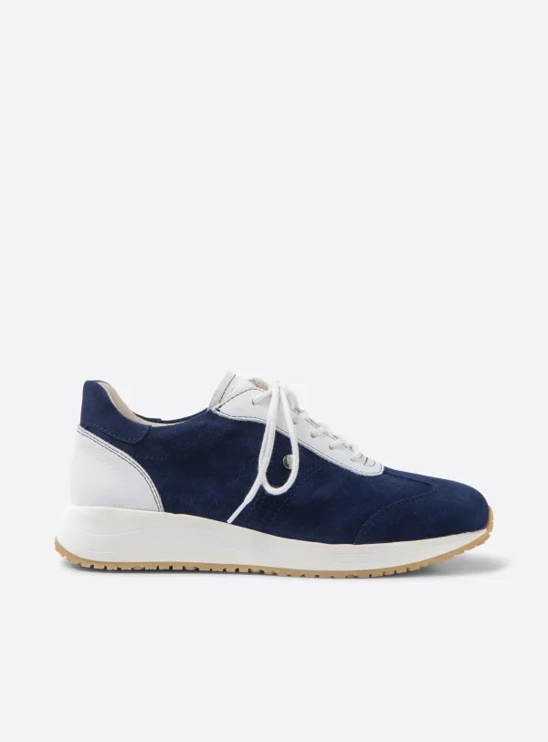 Wolky Daba - denimblauw suede Sneakers voor dames