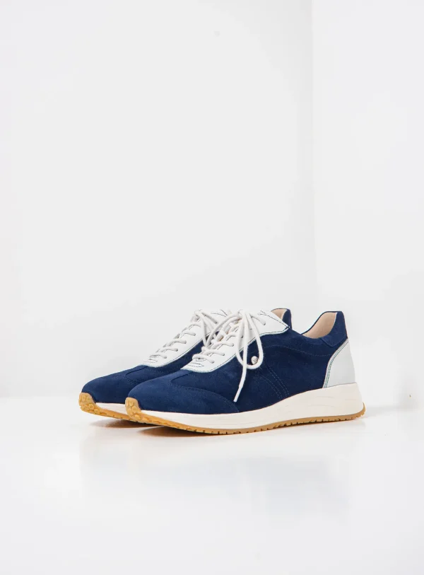 Wolky Daba - denimblauw suede Sneakers voor dames