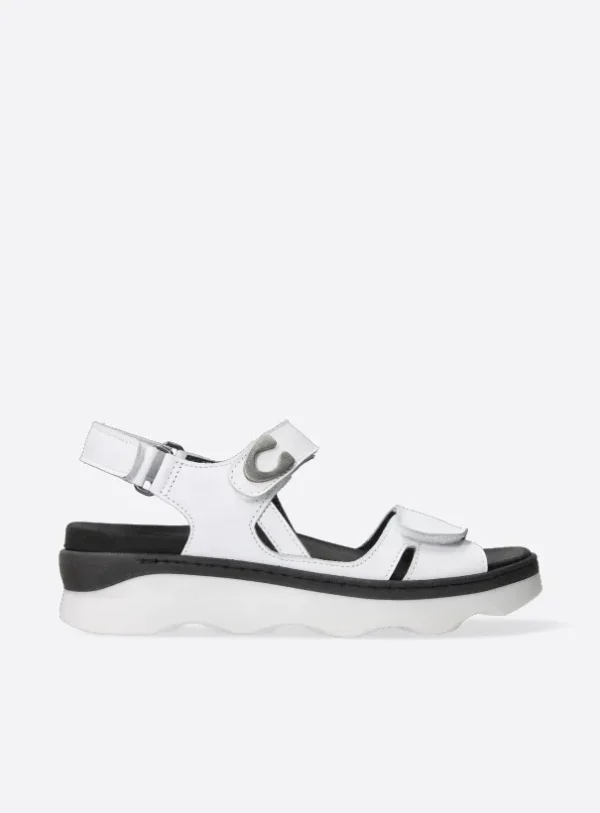 Wolky Medusa - wit leer Sandalen voor dames