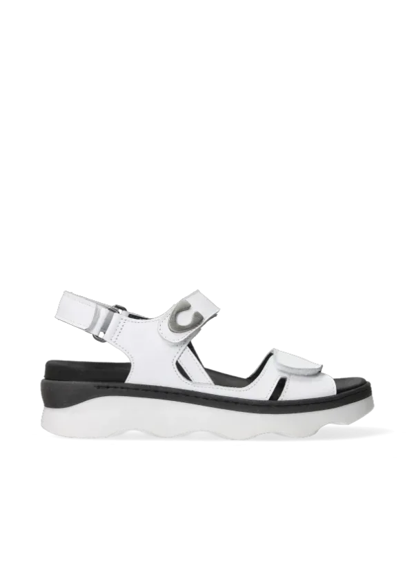 Wolky Medusa - wit leer Sandalen voor dames