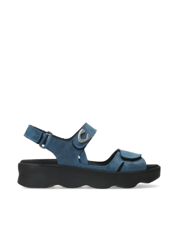 Wolky Medusa - blauw effectleer Sandalen voor dames