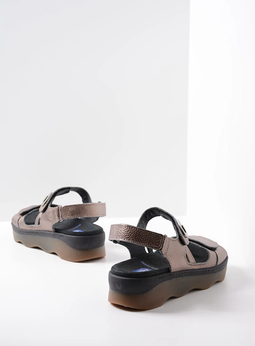 wolky sandalen 02350 medusa 71320 brons leer back