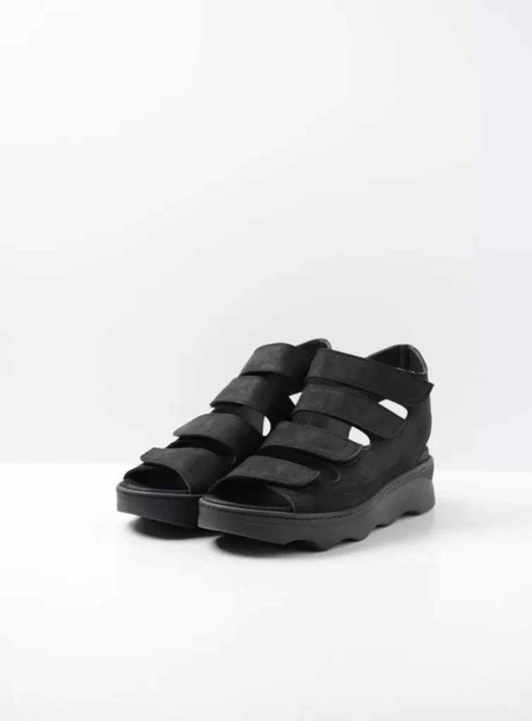 Wolky Sandalen 02352 Oro 11000 zwart nubuck