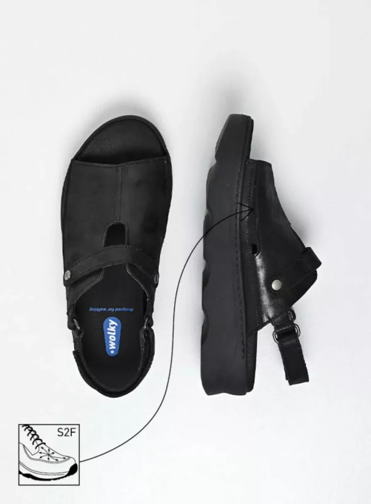 Wolky Sandalen 02353 Laprida 36000 zwart effectleer