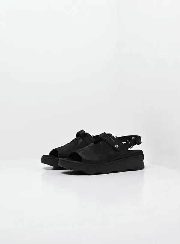 Wolky Laprida S2F - zwart effectleer Sandalen voor dames