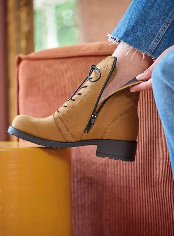 Wolky Quinta - camel nubuck Veterlaarzen voor dames
