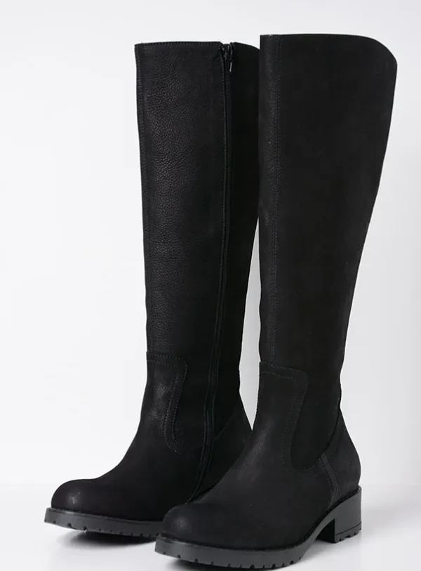 Wolky Curtina F2F - zwart nubuck Laarzen voor dames