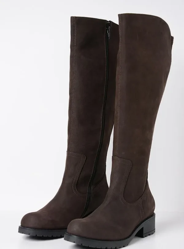 Wolky Curtina F2F - bruin nubuck Laarzen voor dames