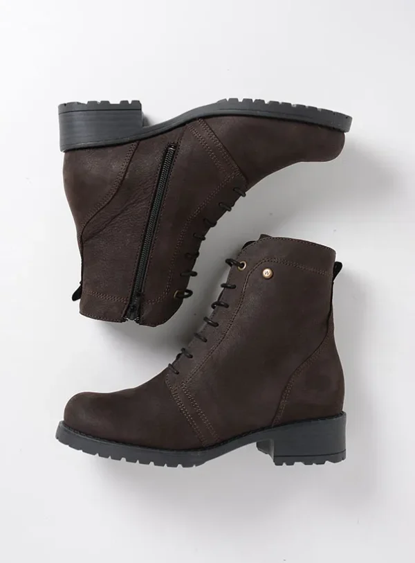 Wolky Quinta - bruin nubuck Veterlaarzen voor dames