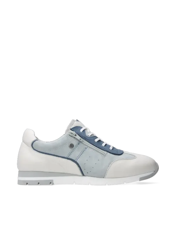 Wolky Yell - gebroken wit/denim leer Sneakers voor dames