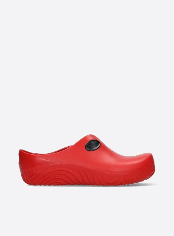 Wolky OK Clog-Klomp - rood PU Klompen voor dames