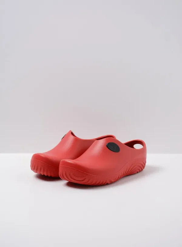 Wolky OK Clog-Klomp - rood PU Klompen voor dames