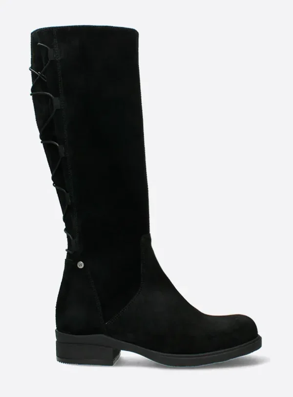 Wolky Longview - zwart suede Laarzen voor dames