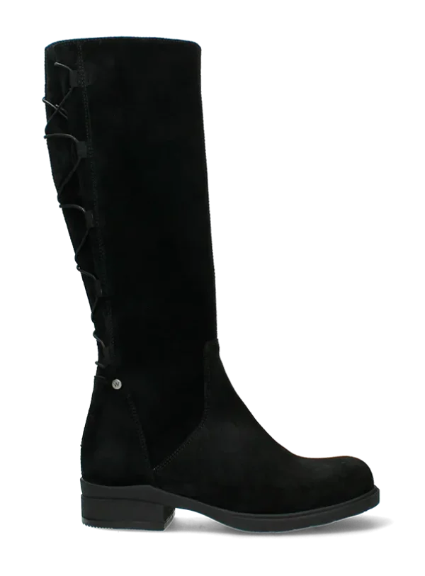 Wolky Longview - zwart suede Laarzen voor dames