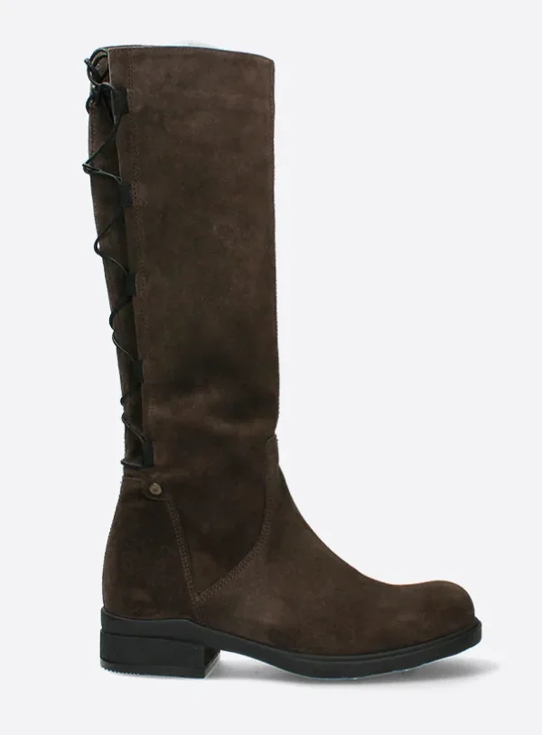 Wolky Longview - donkerbruin suede Laarzen voor dames