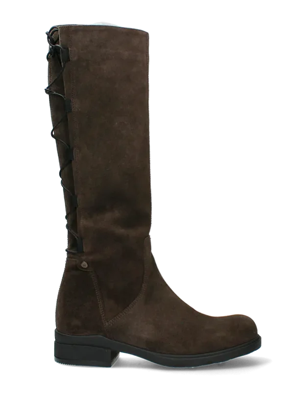 Wolky Longview - donkerbruin suede Laarzen voor dames
