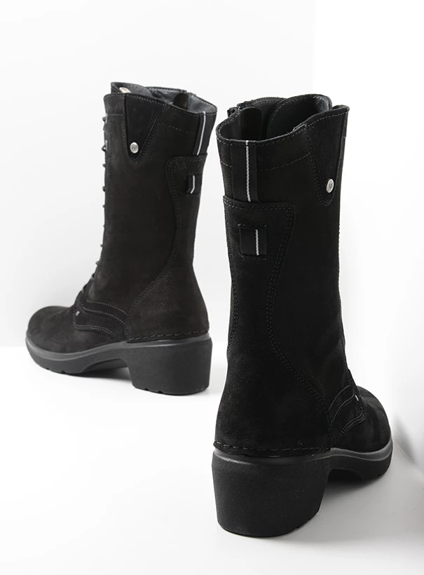 wolky biker boots 02781 shan 11000 zwart nubuck back