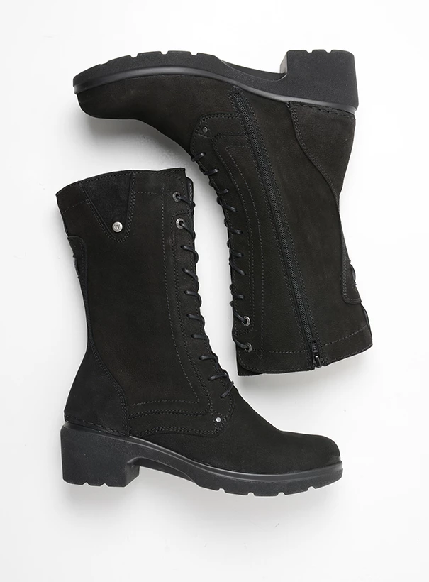 wolky biker boots 02781 shan 11000 zwart nubuck top