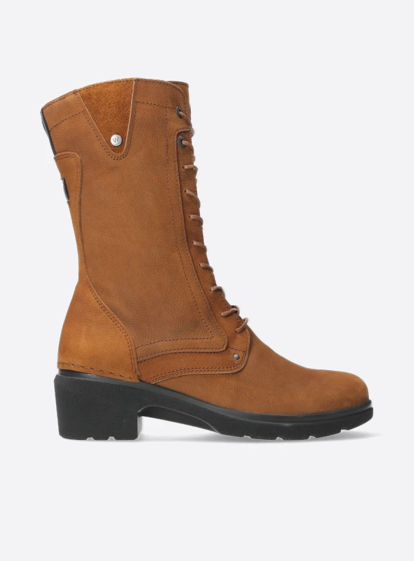 wolky biker boots 02781 shan 11430 cognac nubuck