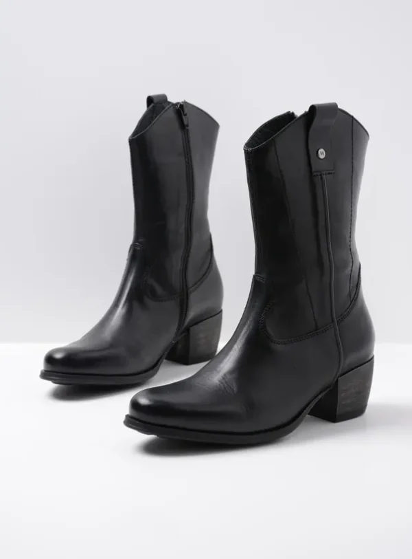 Wolky Caprock HV - zwart leer Cowboylaarzen voor dames