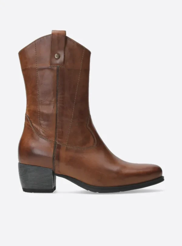 Wolky Caprock HV - cognac leer Cowboylaarzen voor dames