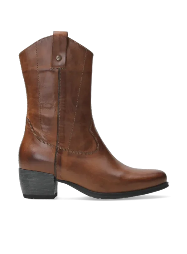 Wolky Caprock HV - cognac leer Cowboylaarzen voor dames