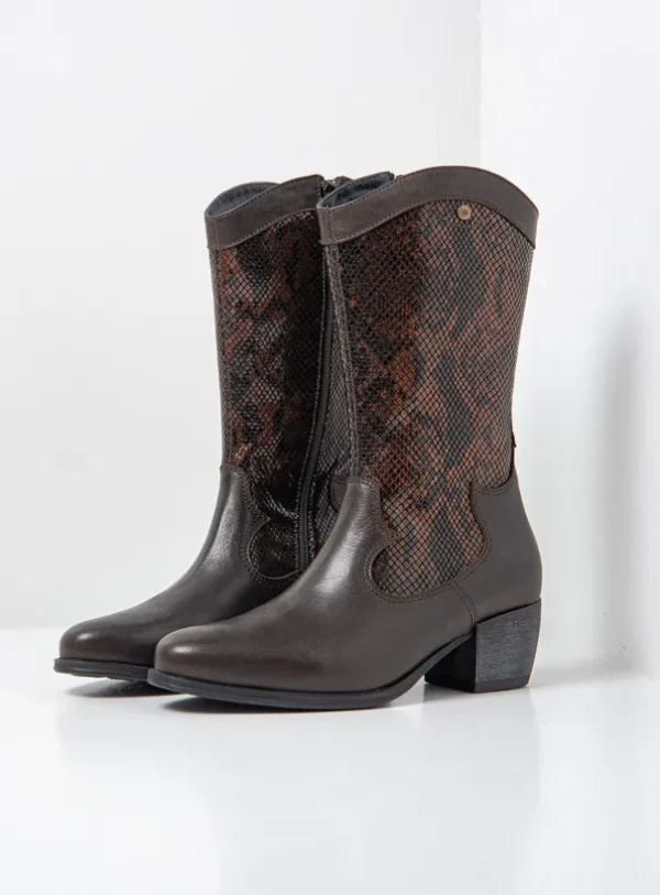 Wolky Caldwell HV - bruin combi leer Cowboylaarzen voor dames