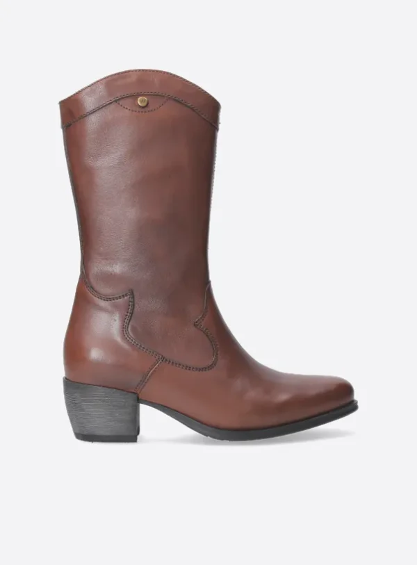 Wolky Caldwell HV - cognac leer Cowboylaarzen voor dames