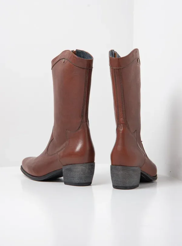 Wolky Caldwell HV - cognac leer Cowboylaarzen voor dames