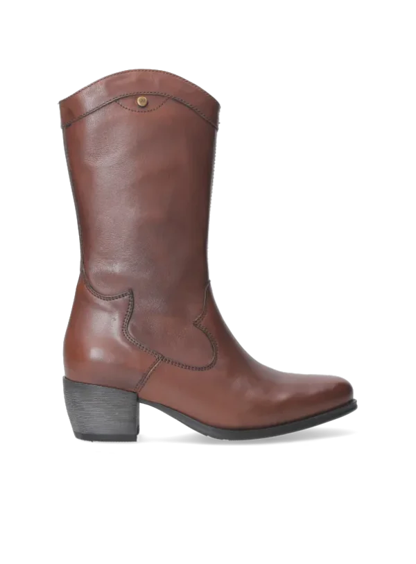 Wolky Caldwell HV - cognac leer Cowboylaarzen voor dames