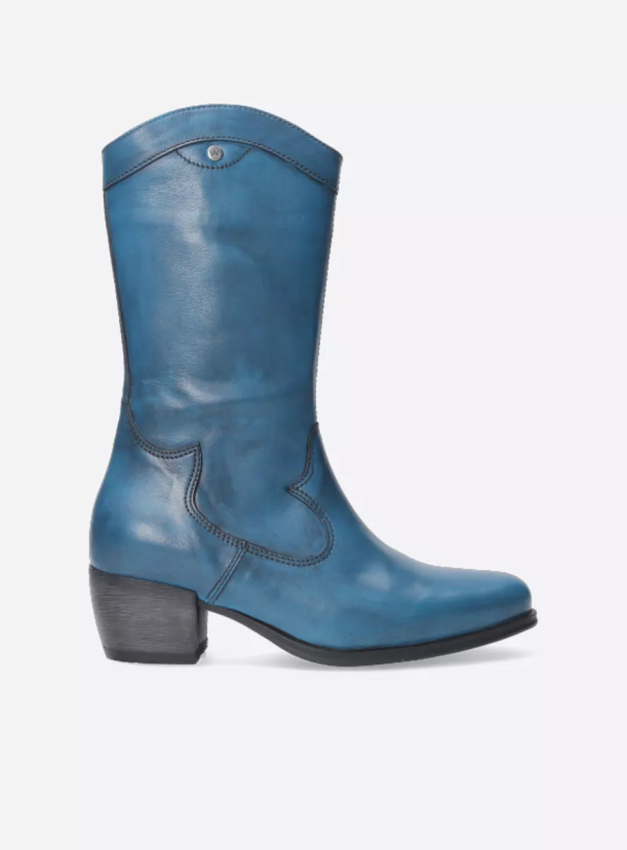 Wolky Laarzen 02885 Caldwell HV 20880 petrol leer