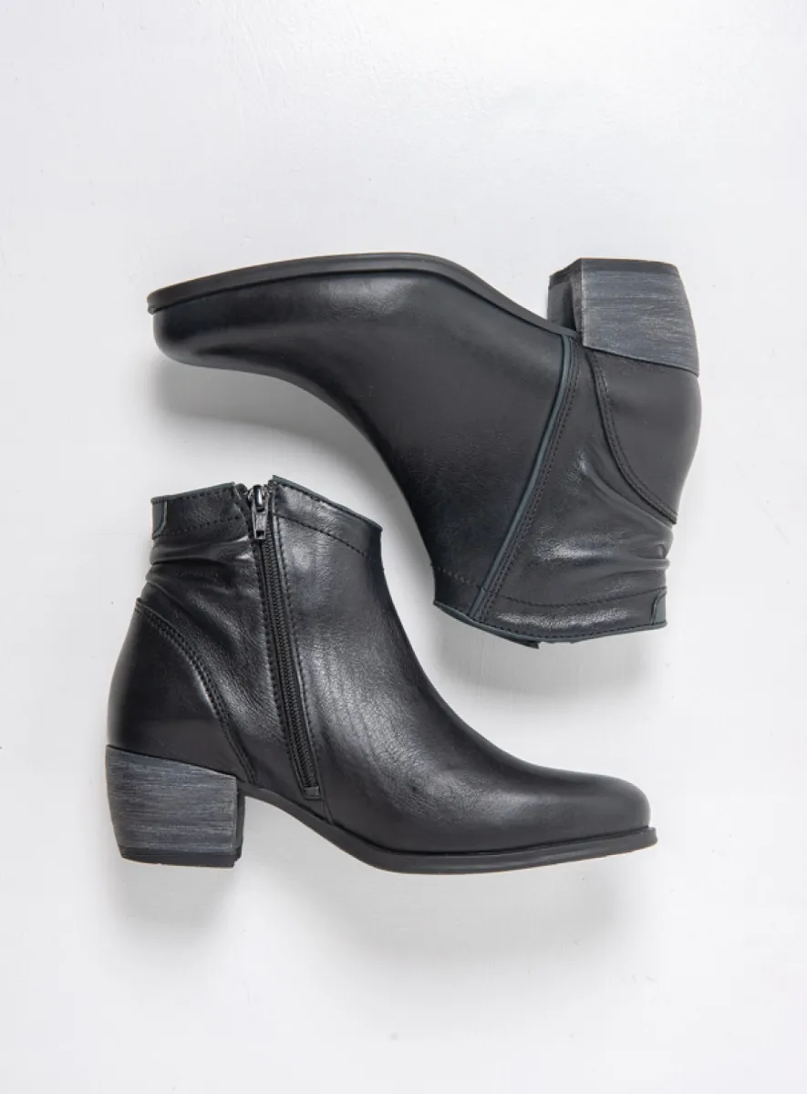 Wolky Enkellaarsjes 02886 Montalba HV 38000 zwart leer