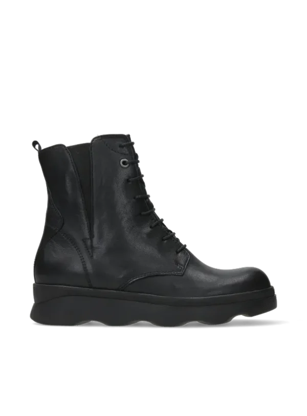 Wolky Akita HV - zwart leer Breedtemaat H voor dames