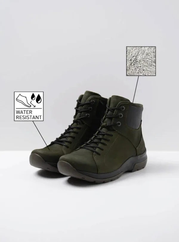 Wolky Ambient WR - cactus nubuck Hoge veterschoenen voor dames