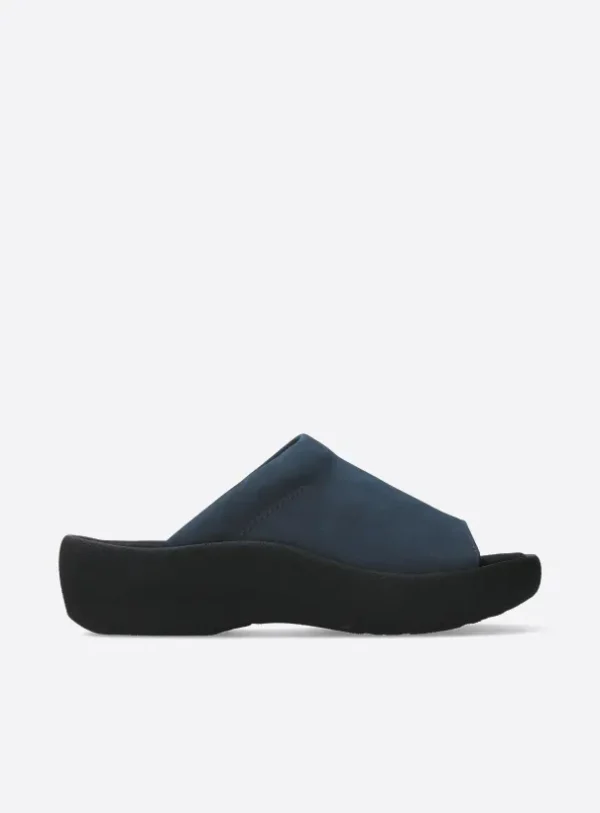 Wolky Nassau - denim nubuck Slippers voor dames