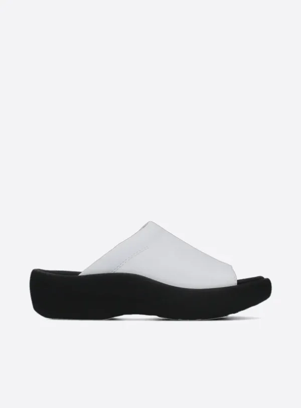 Wolky Nassau - wit leer Slippers voor dames