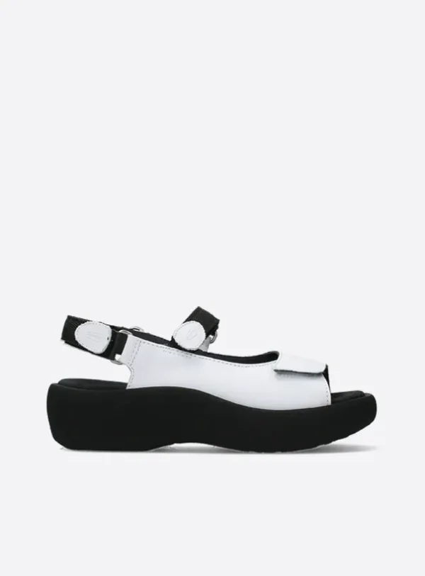 Wolky Jewel - wit leer Sandalen voor dames