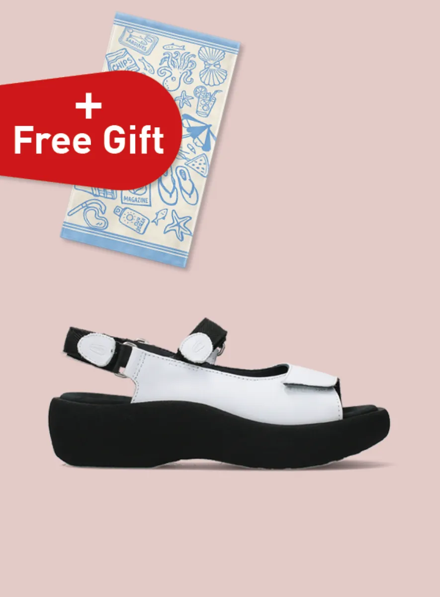 Wolky Jewel - wit leer Sandalen voor dames