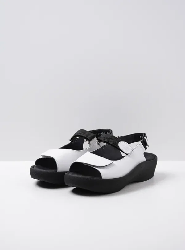 Wolky Jewel - wit leer Sandalen voor dames